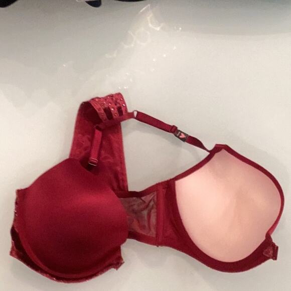 Victoria’s Secret Bra 32DDD That Hooks in the Front NWOT in Color Cranberry - Picture 6 of 8